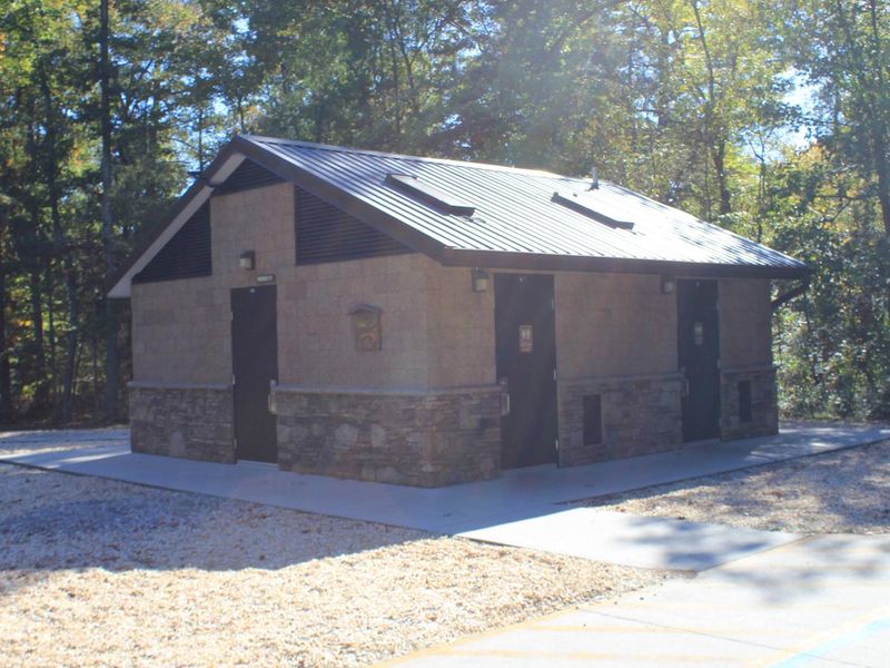 Welcome to North Bend Park! This is the comfort station located in Area B in North Bend Park. 