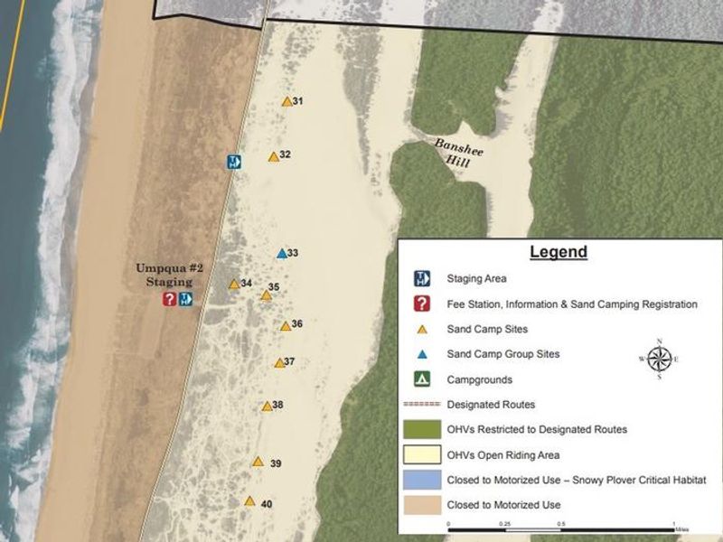 This is a portion of the Middle Riding Area OHV Map