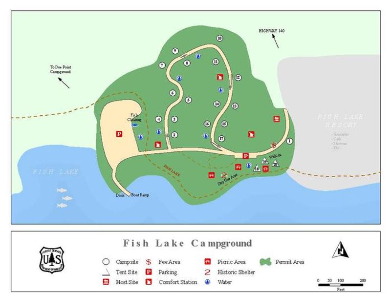 Fish Lake Campground Map