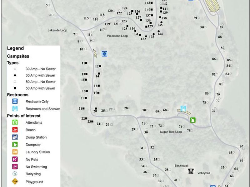 Map of Salt Lick Creek Campground