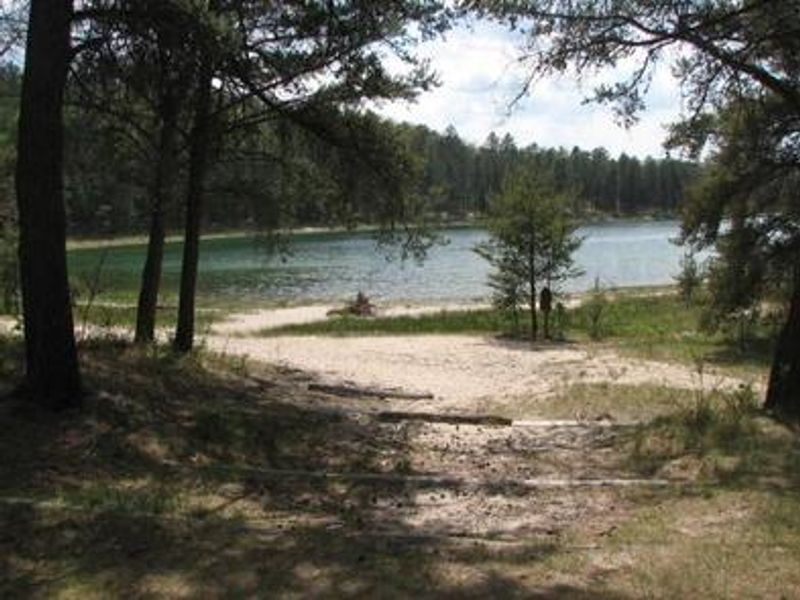 A second view of Wagner Lake from Chimney Loop Campground