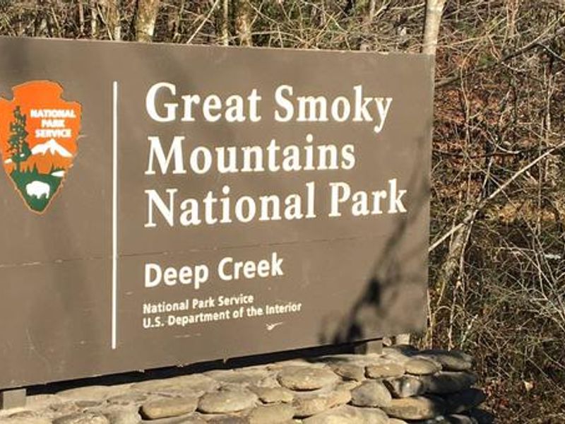 Entrance sign for the Deep Creek area 