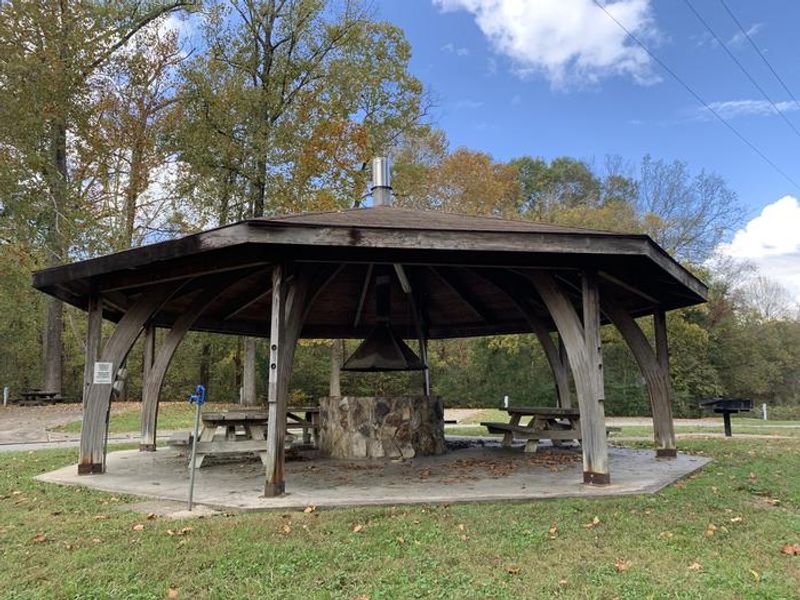 Non Reservable Shelter with fire pit, water, and electric 