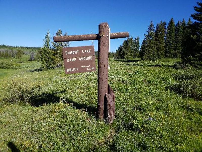 Dumont Campground entrance sign