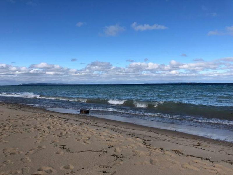 View of the Manitou Islands from the D.H. Day beach