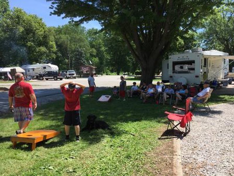 Baggo game at campsite!