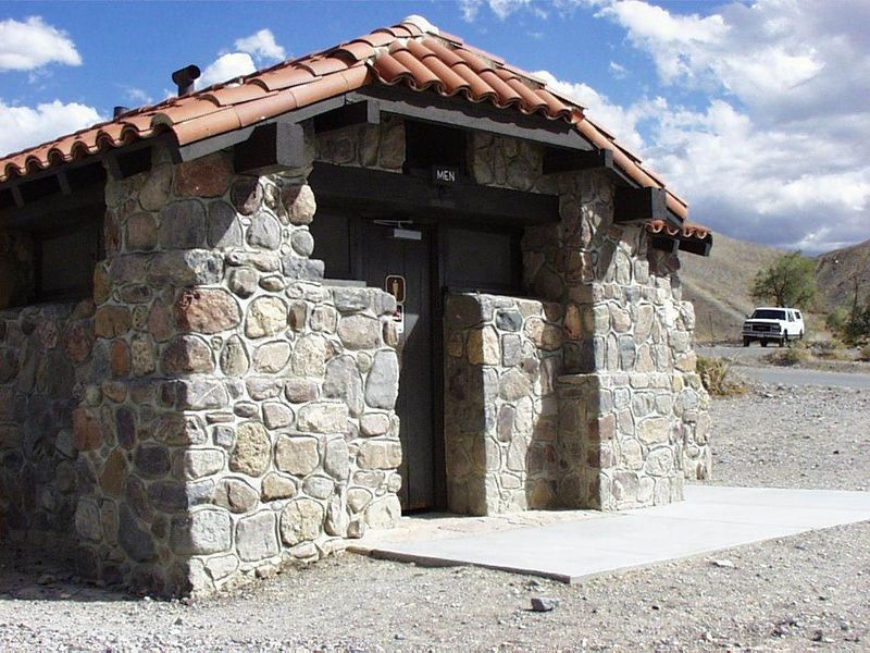 Historic restrooms at the Texas Spring campground.