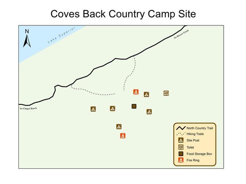 Coves Back Country Campground Map