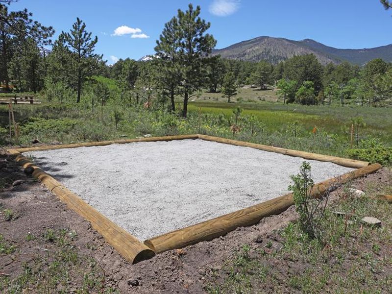 New tent pads are being installed in Moraine Park Campground