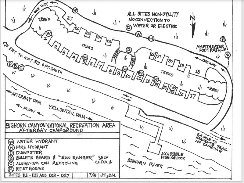 Afterbay Campground Map