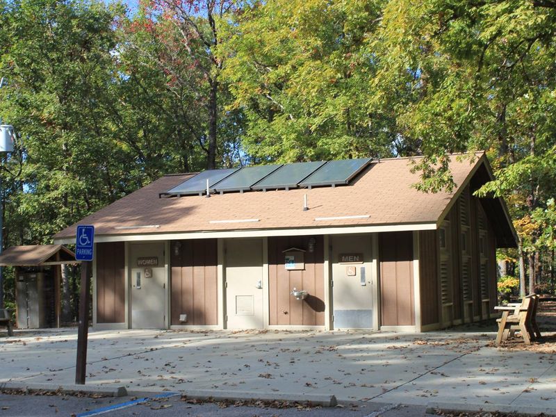 Welcome to North Bend Park! This is the comfort station located in Area D in North Bend Park.