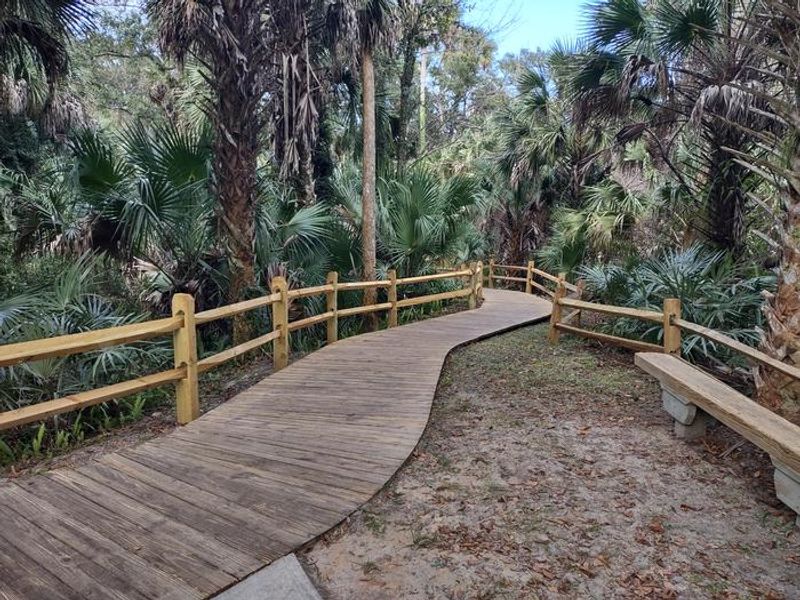 There are many trails throughout the park to explore nature. 