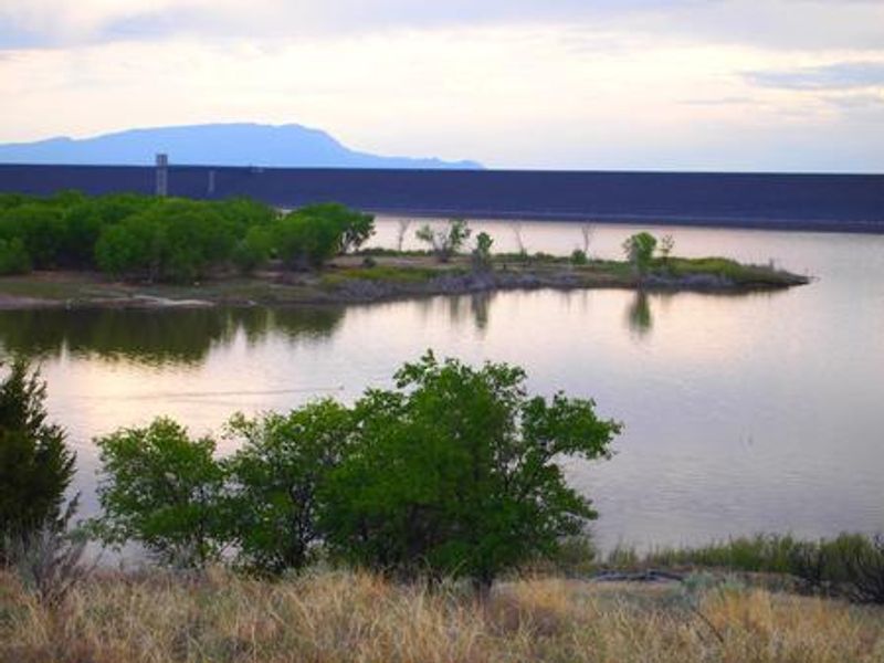 Lake view with the dam in the picture
