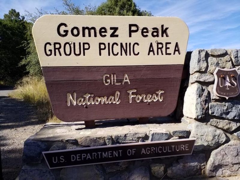 Entrance to Gomez Peak Pavilion.