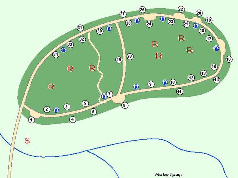 Whiskey Springs Campground Map