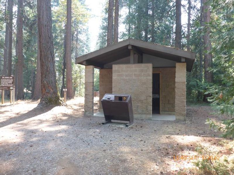 Dru Barner Campground has a two room flush restroom.