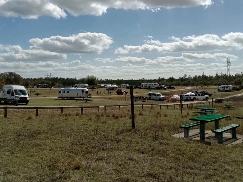 Campers enjoying Big Scrub