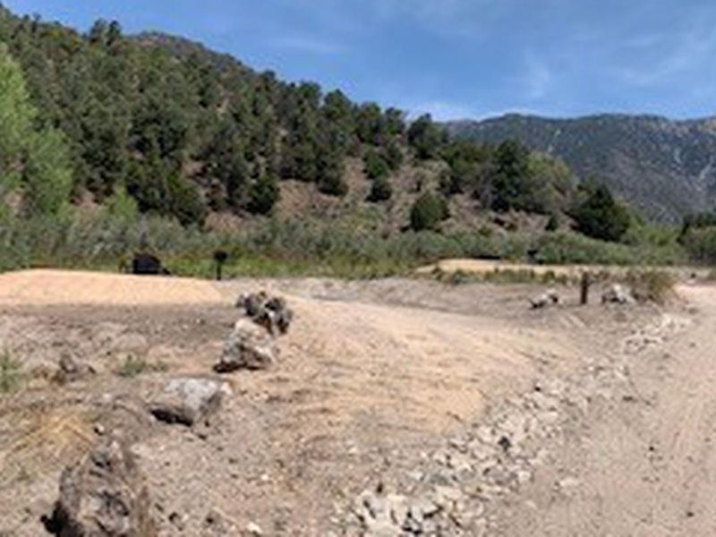View of the High Schells Wilderness above the campground.