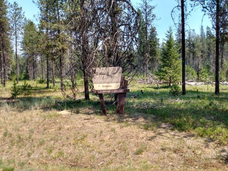 Gillette Campground Entry Sign