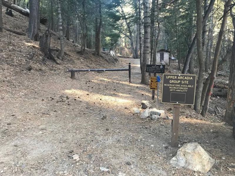 Upper Arcadia Group Site Reservation Sign