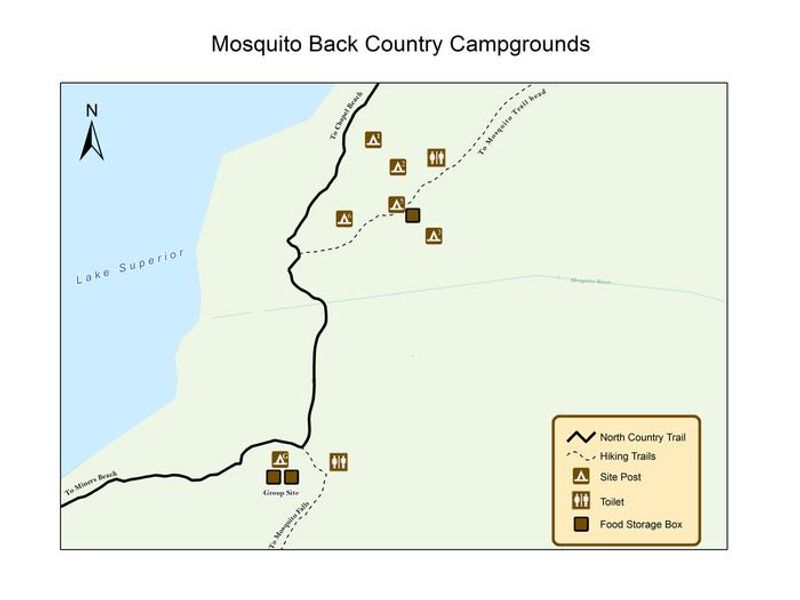 Mosquito Backcountry Campground Map
