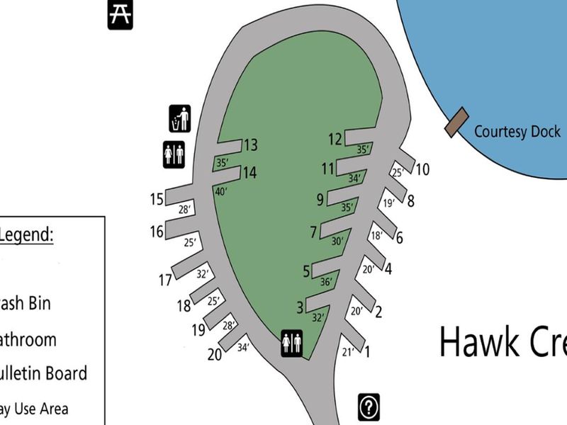 Hawk Creek CG Site Map