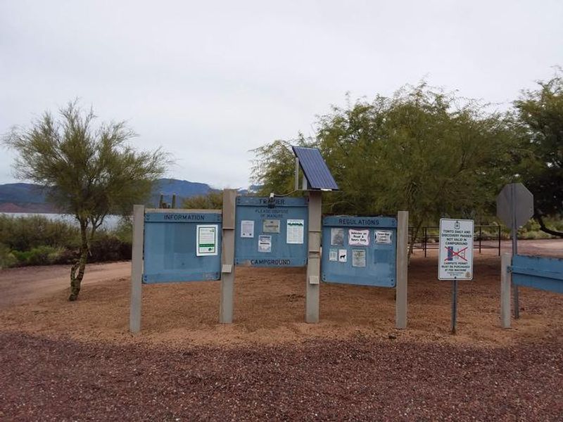 Frazier Campground Info board