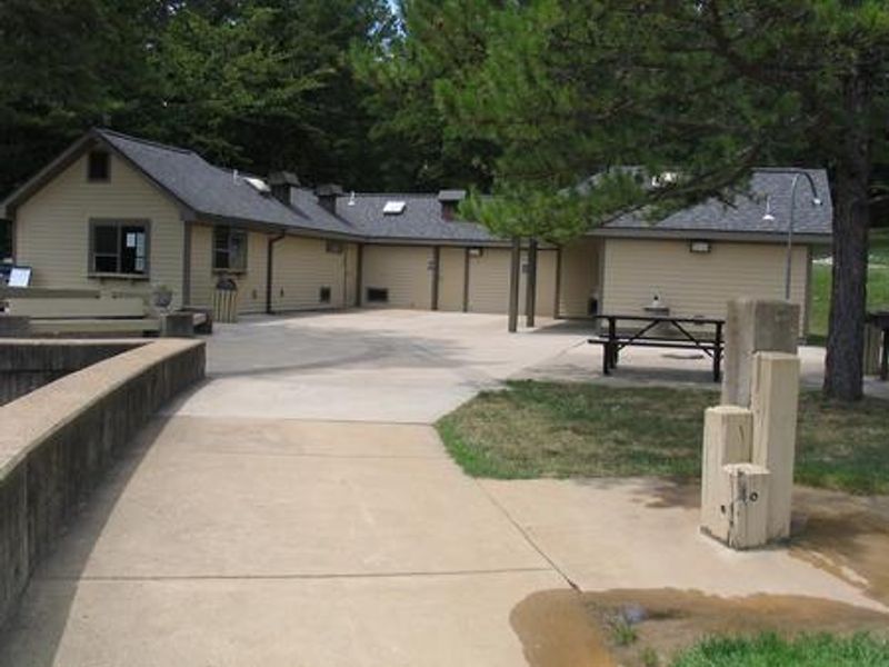 Recently remodeled bathhouse.