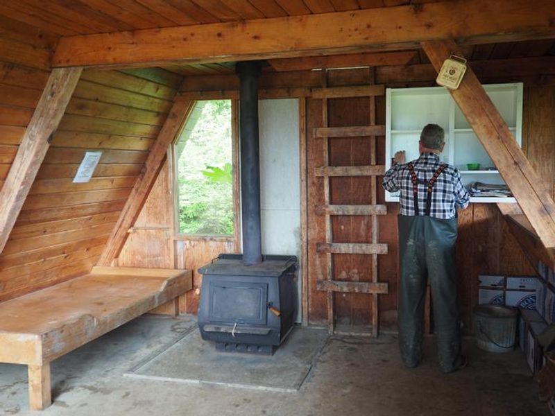 Interior of Little Dry Island Cabin