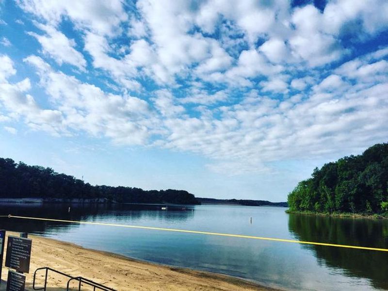 Wappapello Lake's largest swimming beach 
