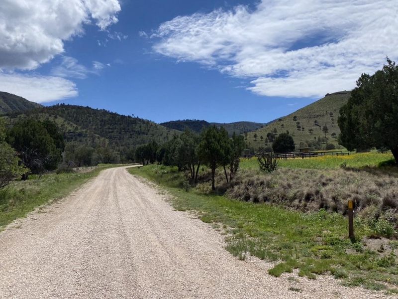 The gravel road in the Dog Canyon area of Guadalupe Mountains National Park. 
