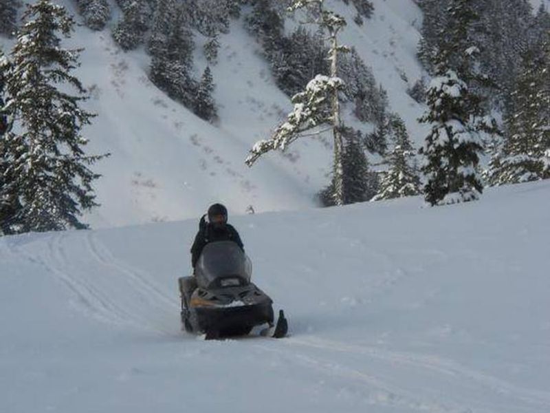 Snow machine access in the winter