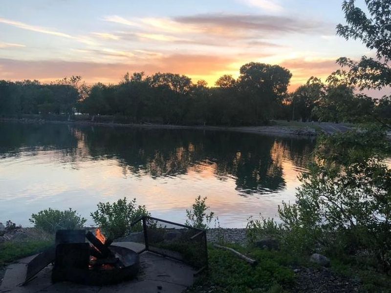 A photo submitted by our camp host of a quiet day at the lake. 