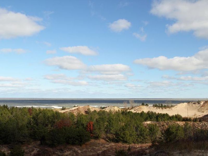 West Beach under a blue autumn sky