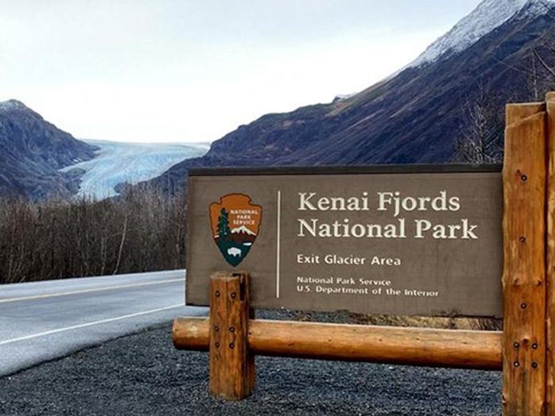 The entrance to the Exit Glacier Area of kenai Fjords National Park.