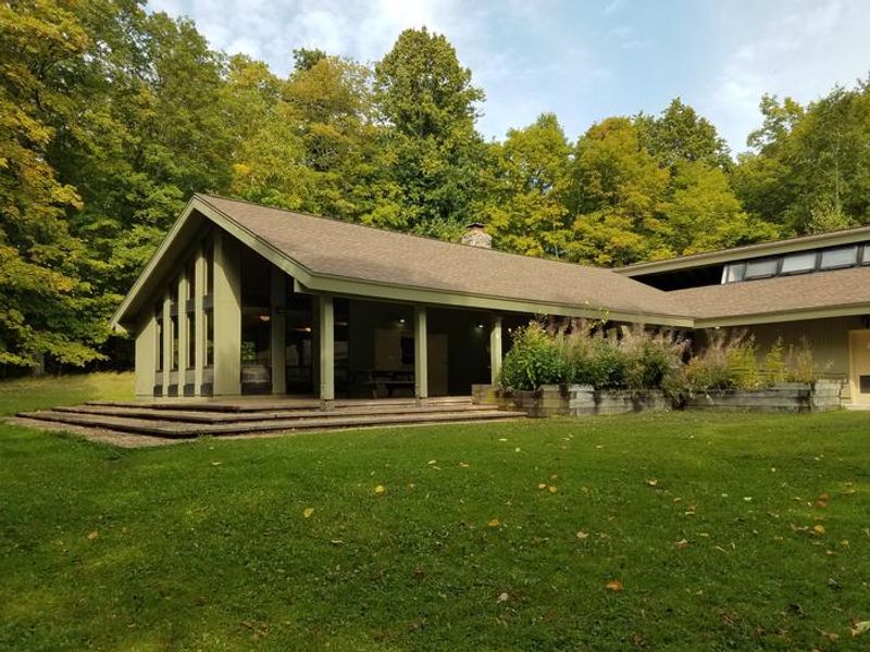 Clark Lake pavilion and covered area.
