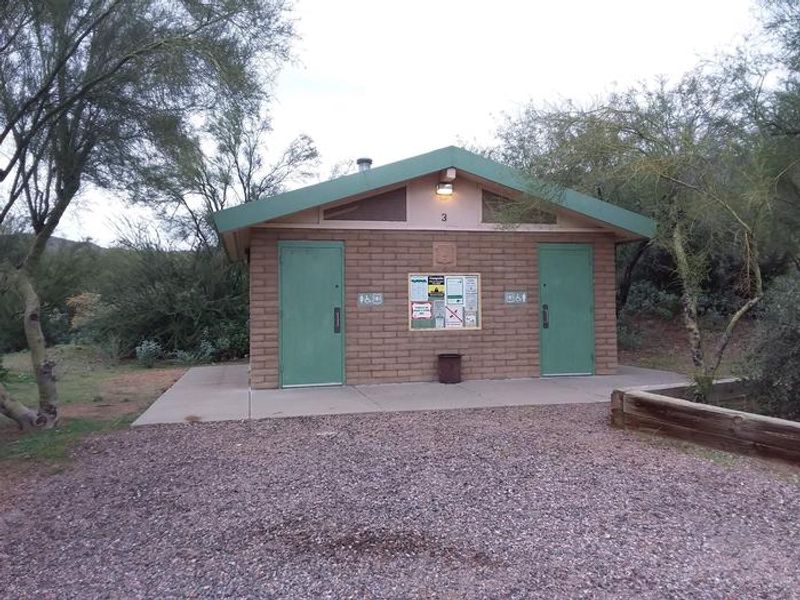 On-site vault toilets.