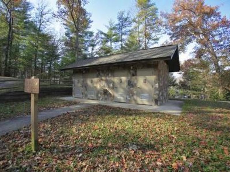 Bathhouse near cabins