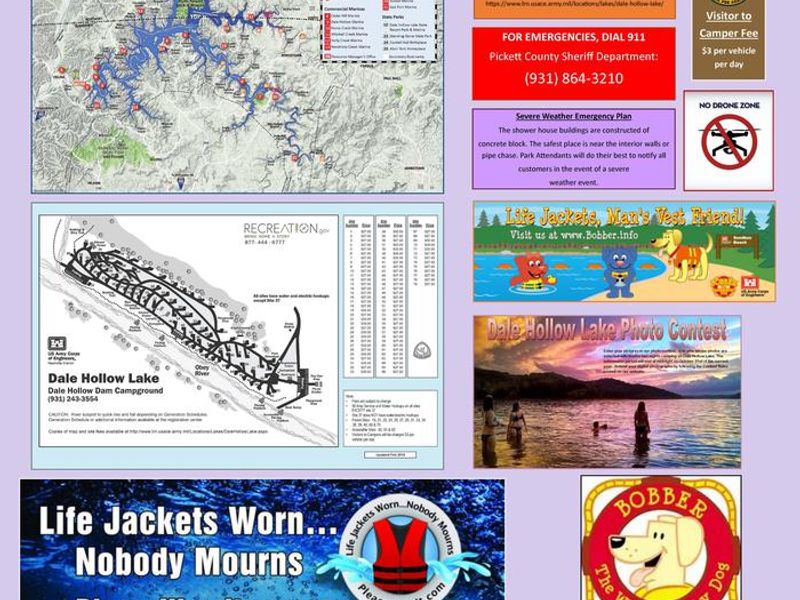 DALE HOLLOW DAMSITE BULLETIN BOARD SIDE B