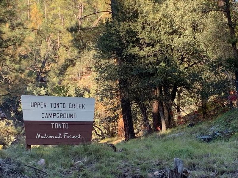 Campground sign of Upper Tonto Creek