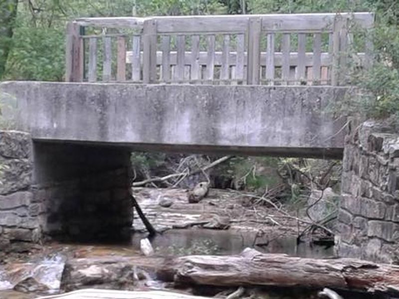 Stream and Bridge in Las Huertas Picnic Site