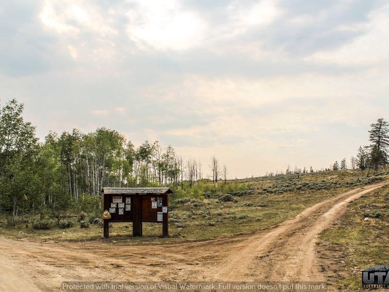 Hoop Lake Trailhead Campground fee board