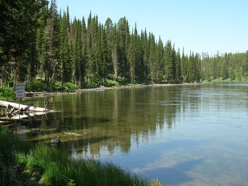 River edge view from the campground