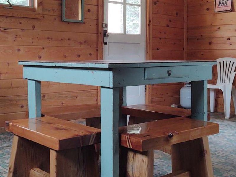 Cabin kitchen table and benches