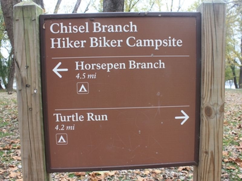 Each campsite offers directions to the next nearest campsite.