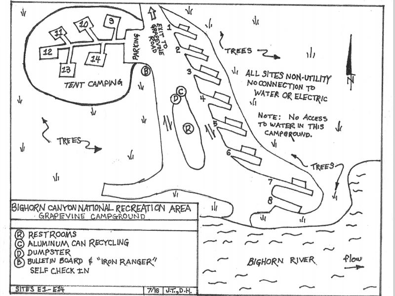 Grapevine Campground Map