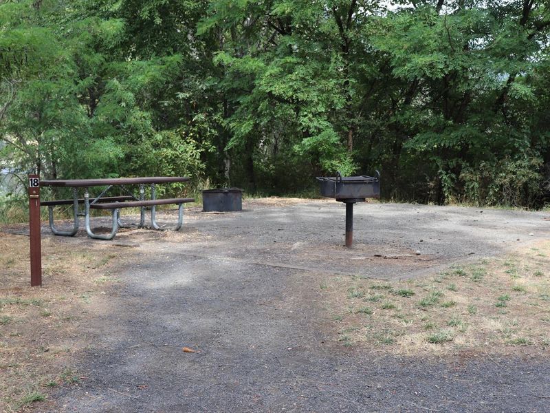 One of three tent campsites offered at Pink House Recreation Site.