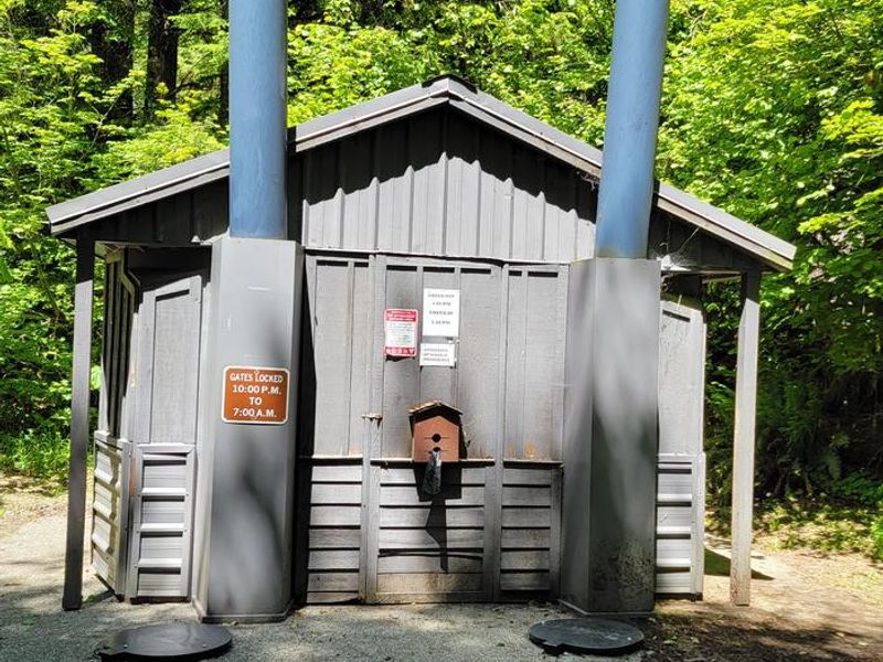 Yellowbottom campground vault toilet #2 located near campsite 16