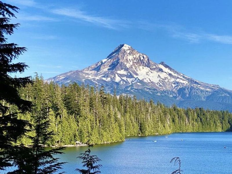 Stunning views of Mount Hood and Lost Lake, Oregon.