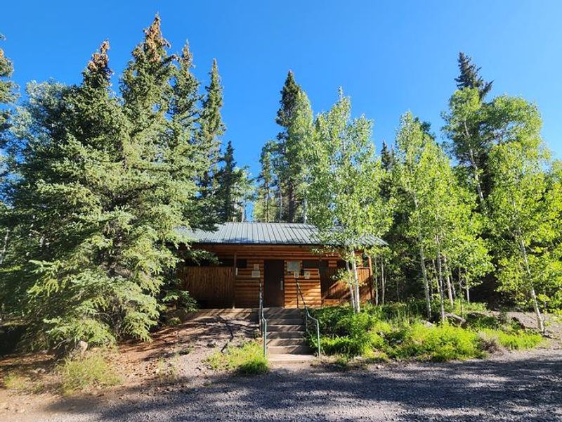 Photo of Tashas flush restrooms.